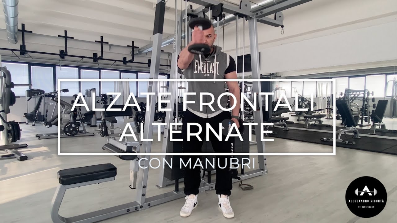 ALZATE FRONTALI ALTERNATE CON MANUBRI - YouTube