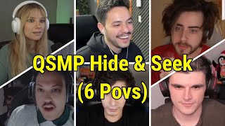 6 Povs of QSMP Hide & Seek & One full game of CELLBIT as a seeker on QSMP Minecraft