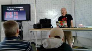 Mitch Altman explains the MiniPOV3 at Maker Faire Detroit