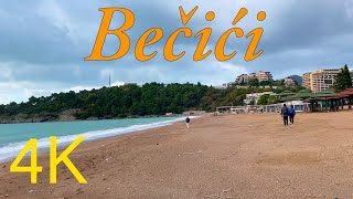 Becici, Budva Montenegro 🇲🇪 December Walk ☀️ 2023 4K 60fps Walking Tour ▶︎Captions