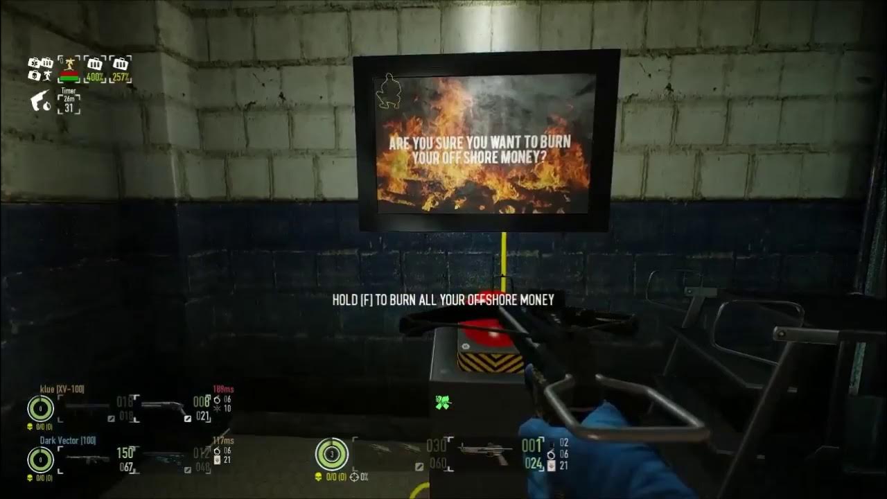 PayDay 2 - The Burn Offshore Money Button Trophy - YouTube
