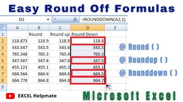 How to Round Off Numbers in Excel | Detailed Explanation in Malayalam