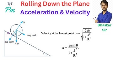 Rolling On The Inclined Plane | rolling on inclined plane 11th physics jee | rolling down inclined