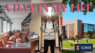 【A DAY IN MY LIFE】A freshman at University of Illinois Urbana-Champaign | School Life