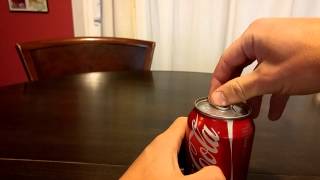 How to make a loud sound with a coke can