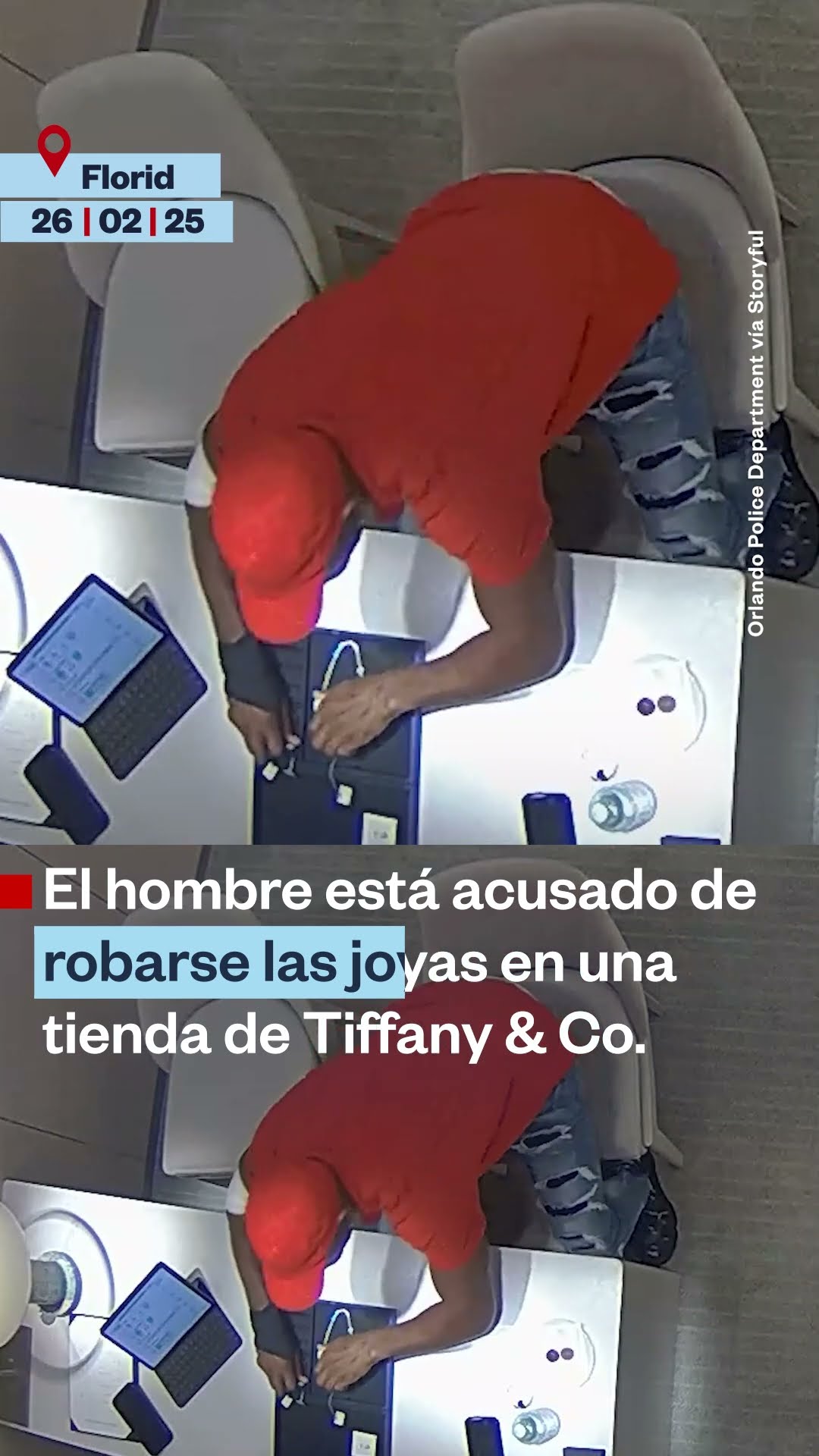 Ladrón se traga unos aretes de $770.000 antes de ser arrestado | Noticias Telemundo