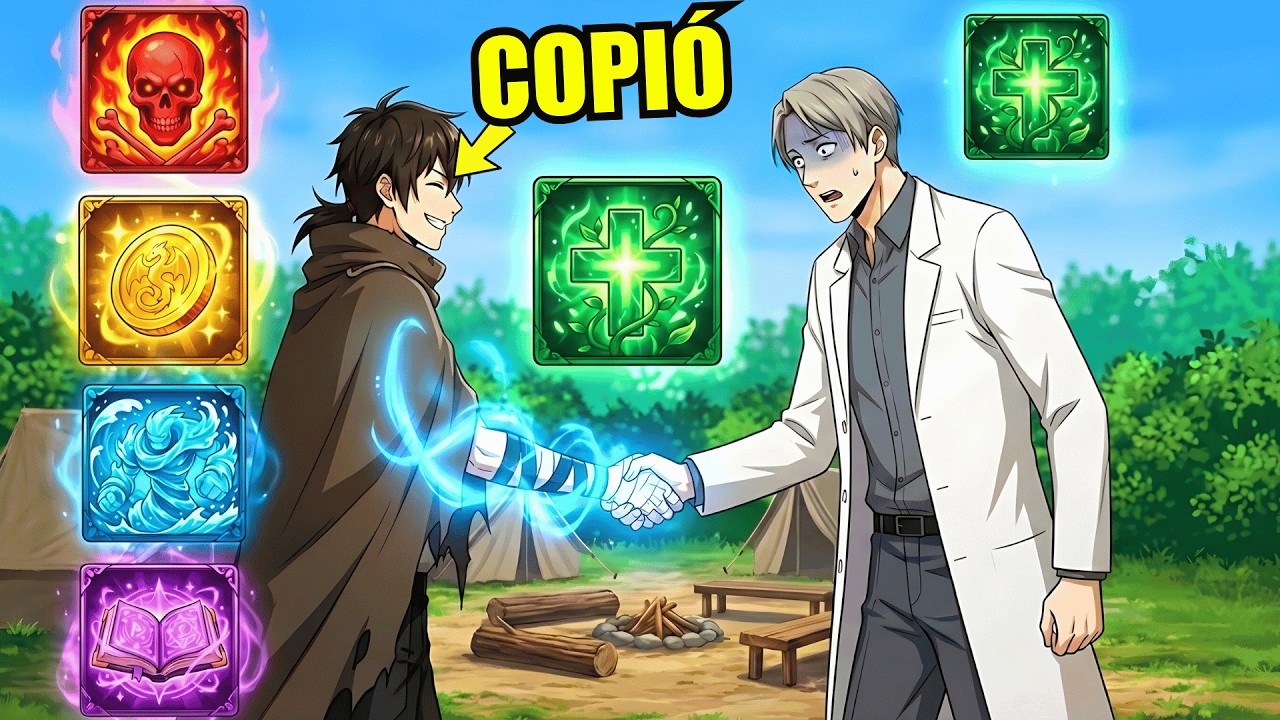 Disparo, Curación, Invocación — Copia Habilidades Aleatorias a su Alrededor!  Resumen de Manhwa