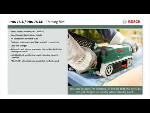 Features Of Psb 75 A Pbs 75 Ae Belt Sanders Youtube