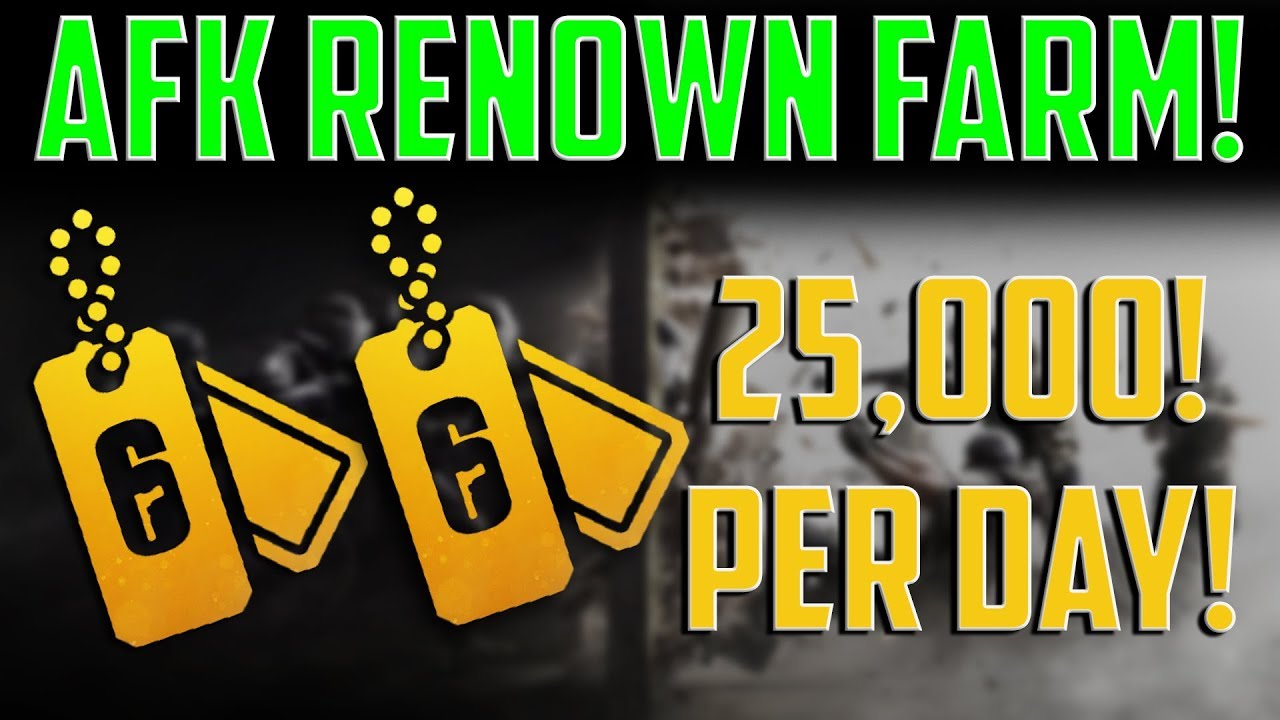 *NEW* R6: AFK Renown Farm Rainbow Six Siege PC! 