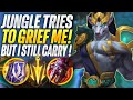My jungler tries to grief me but i still carry  carnarius  league of legends