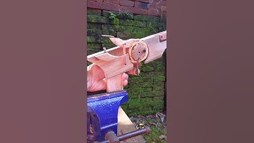 Simple but unique a mechanism trigger wooden Slingshot #wood #woodscraft #slingshot #diy