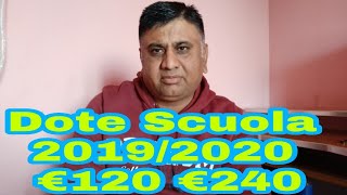 DOTE SCUOLA 2019/2020/ € 120 € 240 In Urdu / Hindi