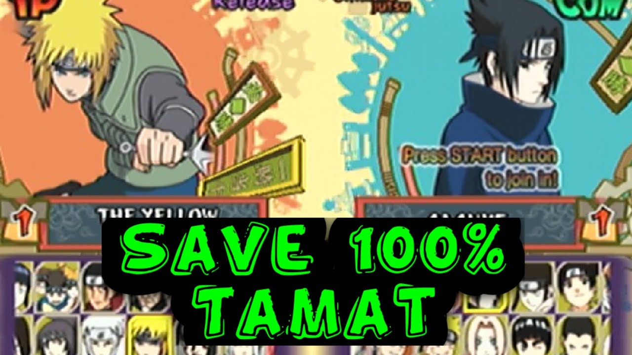 Save Game 100% Tamat Naruto Shippuden Ultimate Ninja 5 PS2 