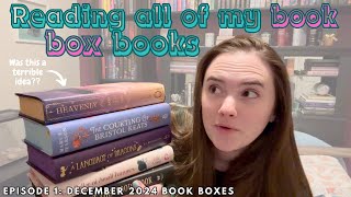 Reading all of the December 2024 Book Box Books!!! || Fairyloot Romantasy/Adult/YA and Owlcrate