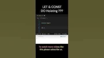 Interview Challenge # 101 || LET and CONST Do hoisting #javascript  #shorts
