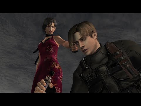 Resident Evil 4 2005 gameplay Ada give keys to Leon scene