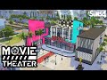 GRAND MOVIE THEATER Sims 4 🎥 | NO CC | Functional Movie Theater Sims 4 fast build
