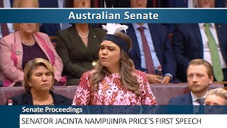 Senate Proceedings - Senator Jacinta Nampijinpa Price's First Speech