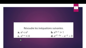 Inéquations avec exponentielle