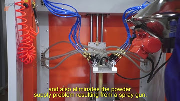 Powder center for fast color changes and improvement  of productivity