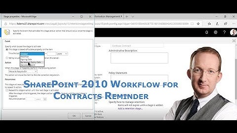 SharePoint 2010 Contracts Reminder Workflow