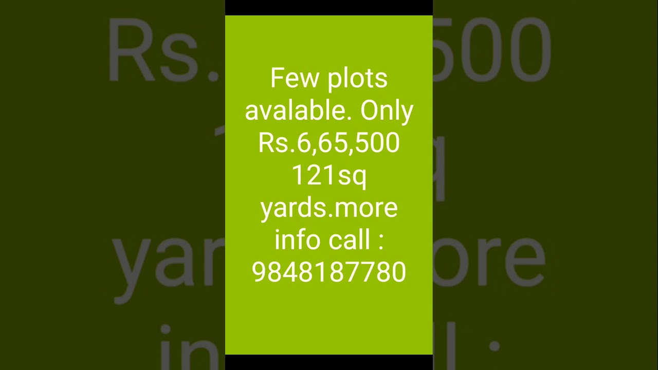 GUARANTEED CLEAR TITLE, 100%SPOT REGISTRATION. 121SQD AND 242sqd plot .contact 9848187780