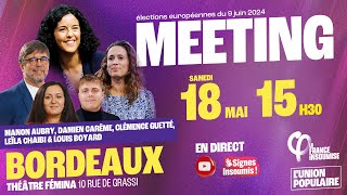 Meeting de l'Union populaire à Bordeaux - version LSF