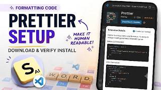 Format Proper Code by Setting Up Prettier in VS Code | Scrabble AI Assistant