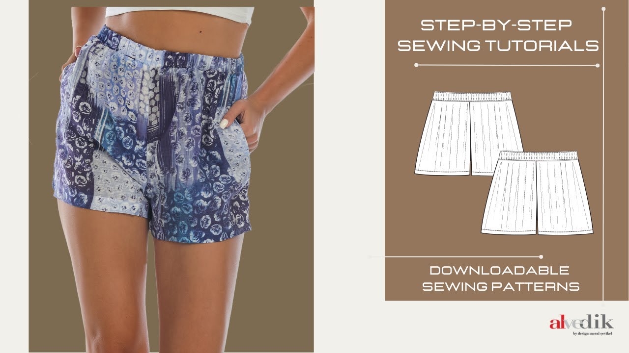 How to sew shorts and shorts sewing pattern pdf download YouTube