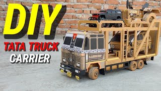 How To Make Rc Tata 10 Wheel Heavy Carrier Truck From Cardboard And Homemade ll DIY 🔥🔥