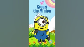 Stuart the Minion Drawing and Coloring Animation for Kids Toddlers Preschoolers #pinkbutterflyart