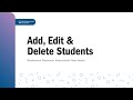 Add, Edit &amp; Delete Students