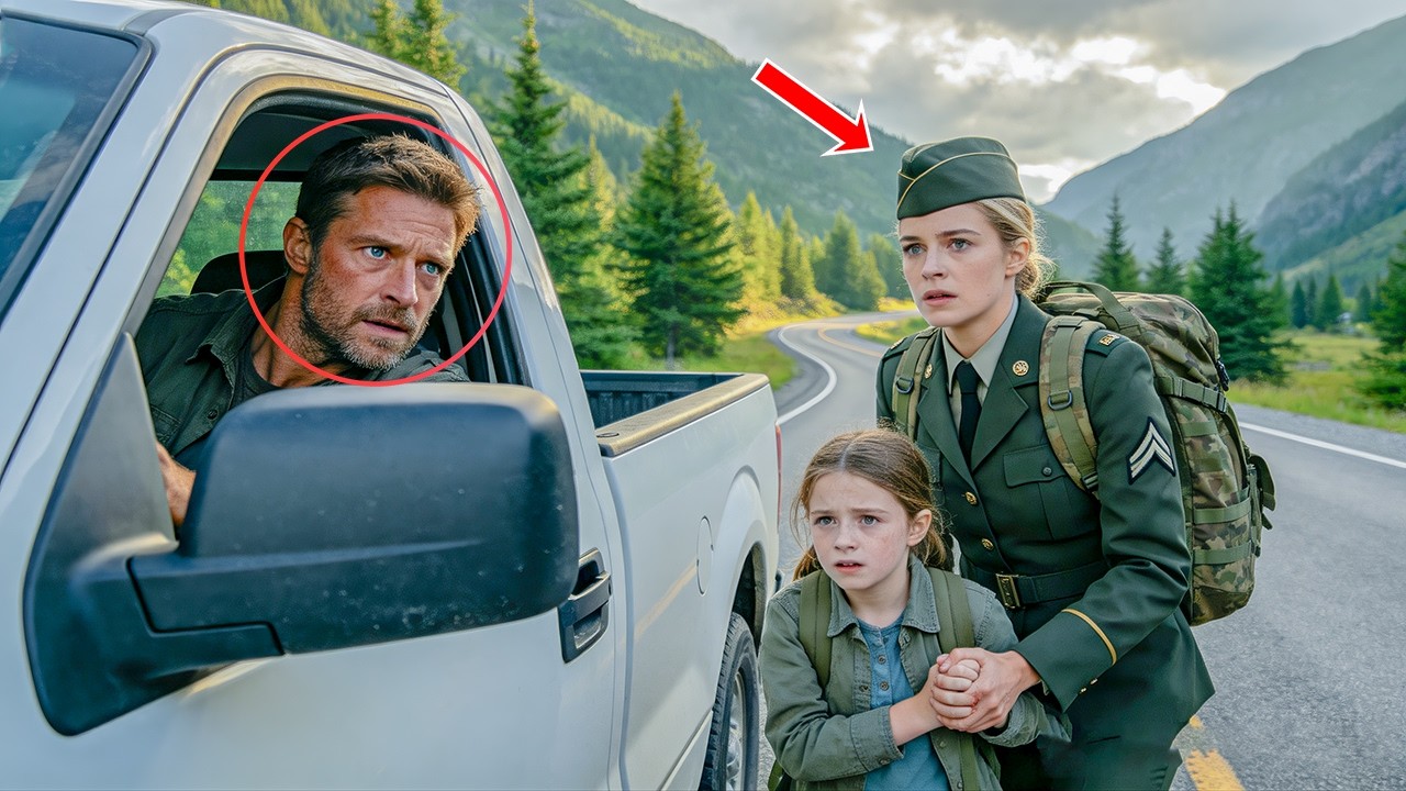 Single Dad Janitor Helped a Navy Woman and Her Daughter — Then Came a Knock That Changed Everything