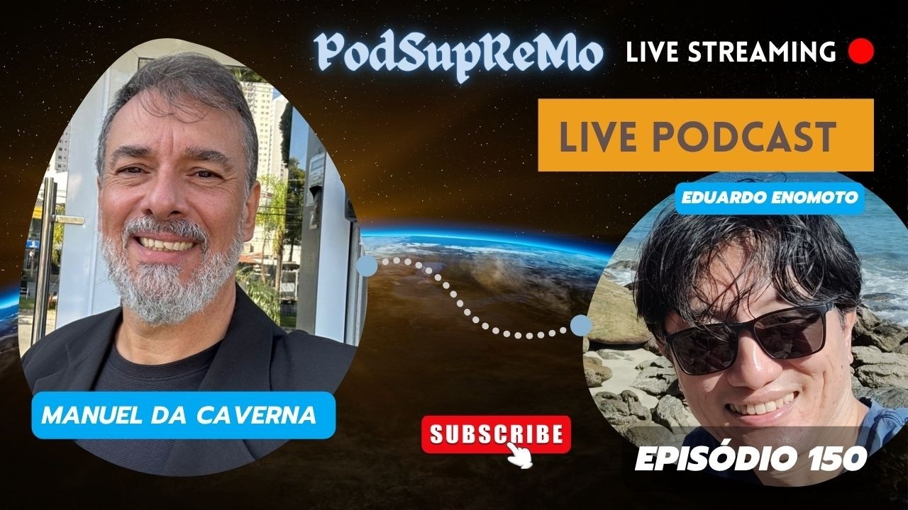 Capa do episódio 150 do PodSupReMo com Manuel da Caverna
