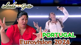 Reacting iolanda - Grito (LIVE) | Portugal 🇵🇹 | First Semi-Final | Eurovision 2024 #reactionvideo