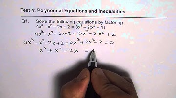 Polynomial Equations Test 2015 Q1 MHF 4 Advance Functions - EDEXCEL - GCSE - SAT
