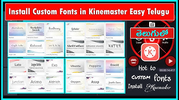 How to add custom fonts kinemaster in telugu | install new unlimited fonts in kinemaster pro
