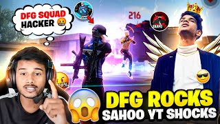 DFG Rocks🥵 @saahoyt1593 Shocks😱 4 Vs 4 |Limited Match❤️‍🔥|Called us Hacker😈 Free Fire In Telugu #dfg