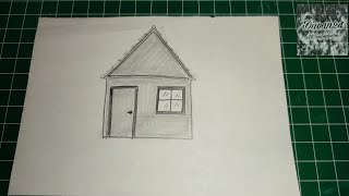 HOW TO DRAW HOUSE, EASY & SIMPLE | CARA MENGGAMBAR RUMAH, MUDAH & SEDERHANA |