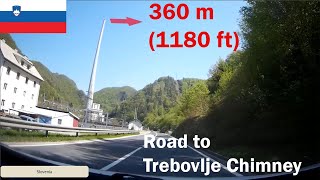 Road To Trbovlje Chimney From Ljubljanaslovenia - Highest Chimney In Europe