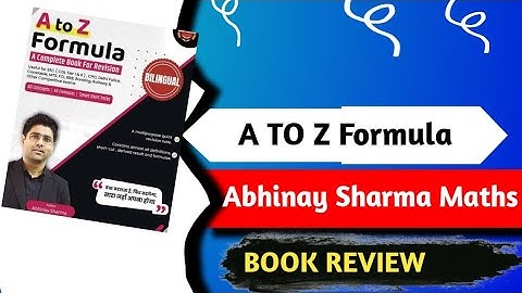 Abhinay Sharma Maths Formula Book A to Z Formula Book Review