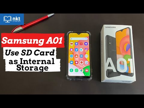 Samsung A01 SD कार्ड इंटरनल स्टोरेज // SD कार्ड को इंटरनल स्टोरेज के रूप में उपयोग करें Samsung