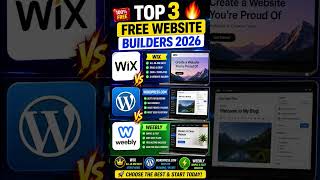 “Top 3 Free Website Builders 2026 🔥 | Wix vs WordPress.com|weebly|