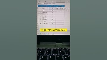 trik mencari status lulus dan tidak lulus di excel #rumusexcel #exceltutorial
