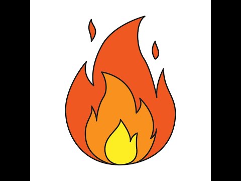 How to Draw Fire Easy Step-byStep Tutorial For Kids and Beginners