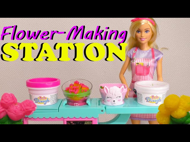 Barbie Florist Doll & Flower-Making Playset | Create Beautiful Blooms With Dough & Magic Machine | Blonde Doll Included