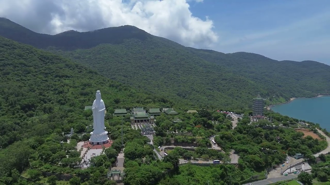 Chùa Linh Ứng - Da Nang, Vietnam | Lady Buddha Aerial View 4k