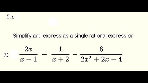 Simplify Sum of Rational Expressions - Grade 11