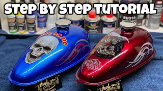 Custom Paint & Techniques on a Motorcycle Gas Tank