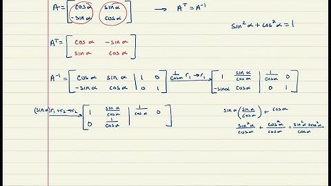 [  cosα -sinα;  sinα  cosα ] For what valu…
